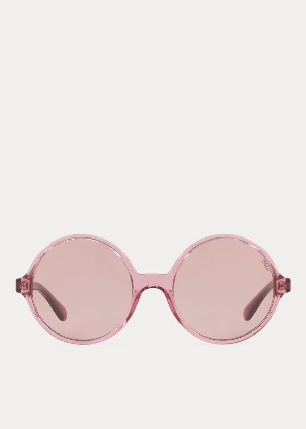 Women's Polo Ralph Lauren Oversize Round Sunglasses | 495318KXG